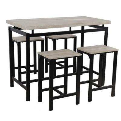 China Eco - Friendly Bar Furniture Bar Set Wooden Dining Table Set High Table And Chairs for sale