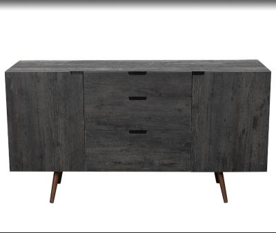 China Vintage Rustic Wood Convertible Cabinet Sideboard Modern Wall Console Table with 3 Drawers for sale