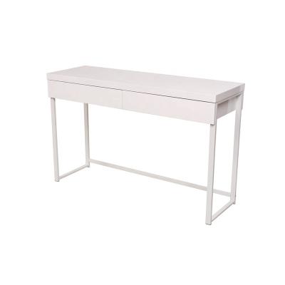 China Convertible High Quality Customization White PC Office Computer Desk With 2 Drawers for sale