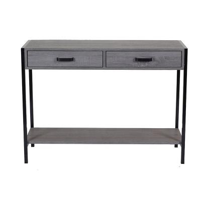 China Decor Convertible Modern Console Table With Drawer Legs And Shelf Sofa Table With Iron Pipe for sale