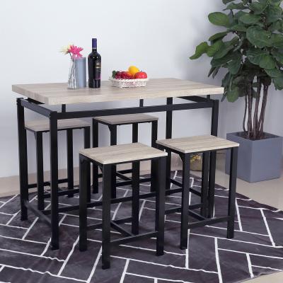 China 2020 Hot Sale MDF New Design Convertible Modern Fashion Dining Table Set A Table And 4 Stools for sale