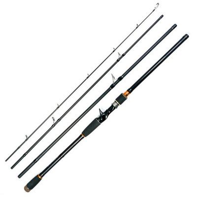 China Suitable for So-Easy Sea Fishing Carbon Fiber Lure Fishing Rod 4 Section Spinning Combo Set Fishing Kit Fishing Rod PESCA for sale