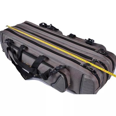 China 80cm/90cm UNIVERSAL So-Easy Portable Canvas Fishing Bag 3 Layers Large Capacity Waterproof Fishing Rod Reel Bait Lines Bag for sale