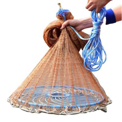 China Newest So-Easy Double Fly Hand Cast Hook Casting Fishing Net Nylon Monofilament for sale