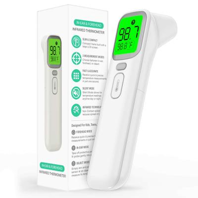 China ABS Thermometer for Adults Baby Forehead Ear Thermometer Digital LCD Display Thermometer with Fever Alarm and Memory Function for sale