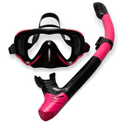 China Universal Air Intake Mask Swimming Sporting Goods Snorkeling Dry Anti Fog Diving Goggles Adults for sale