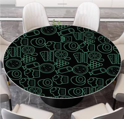 China Screen Printing Round Tempered Glass Coffee Table 6mm-12mm Thickness for sale