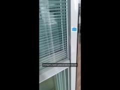 horizontal blinds between glass door inserts thermal sound insulation