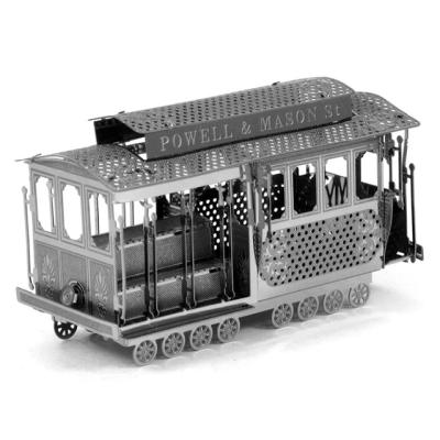 China Asia 3D Metal Puzzle Cable Car DIY 3D Laser Cut Brain Teaser Jigsaw Toys for sale