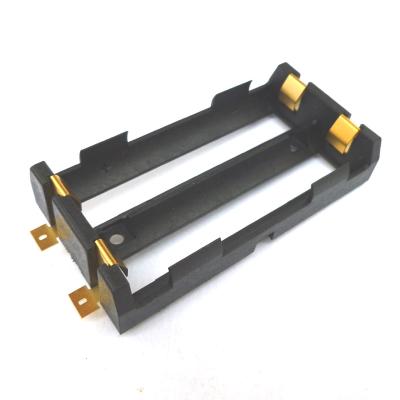 China Dual 18650 Lithium Ion Battery Holders 18650 Battery With Bronze Terminals 7.1X39.80X14.90mm for sale