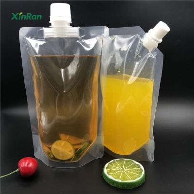 China High Quality Customized Safety Clear Biodegradable Holder Up Plastic Bag Pouch For Coffee Juice Drinks for sale