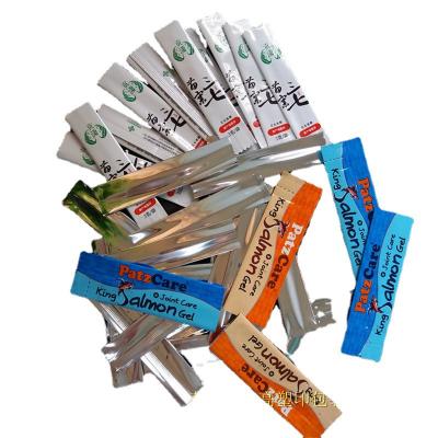 China Custom Printed Security Seal Heat Aluminum Foil Stick Sachets For Dispenser Powder for sale