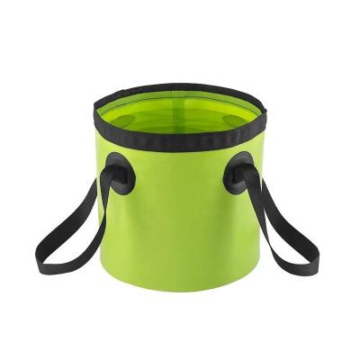 China Sustainable Portable traveling custom printed collapsible foldable PVC water bucket bag for sale