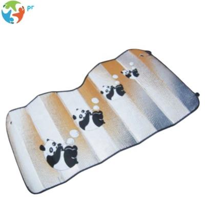 China New business custom design sun shades fashional printed PE bubble car windshield sunscreen for sale