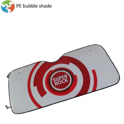 China Keep Inside Cool Aluminum Foil 130*60cm Car Bubble PE Foldable Front Rear Window Sun Shade for sale