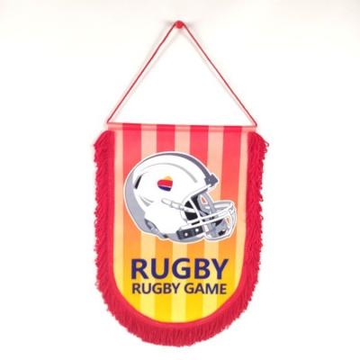 China Custom User Shape Printed Hanging Pennant Flags for sale