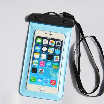 China Waterproof PVC Mobile Phone Bag Water Proof Mobile Phone Swimming Waterproof Bag With Lanyard for sale