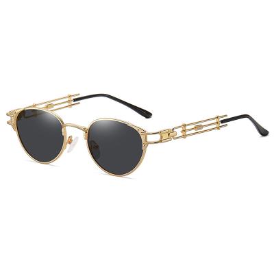 China Fashion Sunglasses Steampunk High Quality Retro Style Unique Metal Frame Hip Hop Black Polarized Sunglasses for sale