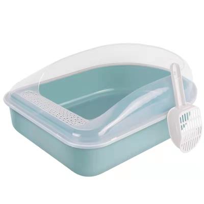 China Factory direct stocked new large space cat litter semi-enclosed basin for sale