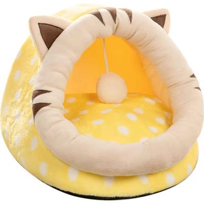 China Fine Quality Dog House Cat Indoor Warm Sleeping Nest Small Basket Soft Mechanical Wash Kennel for sale