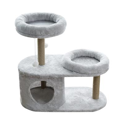 China Kitten Tower Center Stocked with Plush Perch and Basket Sofa, Pet Play House Furniture for sale