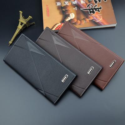 China Best Selling High Quality New Arrival Men's Leather RFID Brand Men's Wallets Long Wallet for sale