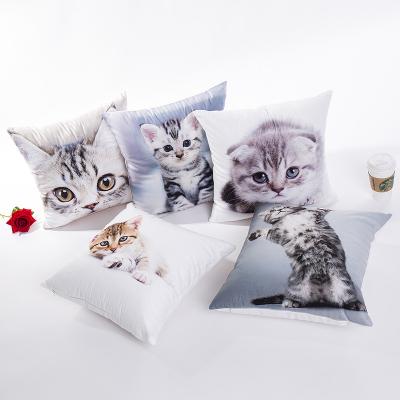 China Viable Custom Printed Funny Decorative Viable Cat Pillow Cases Wholesale for sale