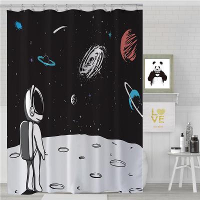 China Custom Made Fashion Brand 3d Printing Custom Modern Shower Curtain Bathroom Shower Curtain Custom Made Modern Curtain Galaxy Modern Shower Curtain for sale