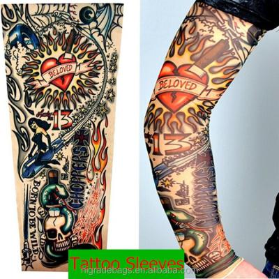 China Free Shipping Wholesale Digital Printed Spandex Arm Sleeve Custom Nylon Tattoo Sleeve Tattoo Sleeve for sale