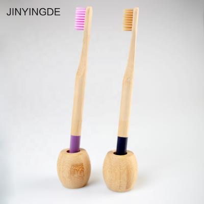 China Hot Sale Biodegradable Round Body Handle Rounded Bamboo Toothbrush for sale