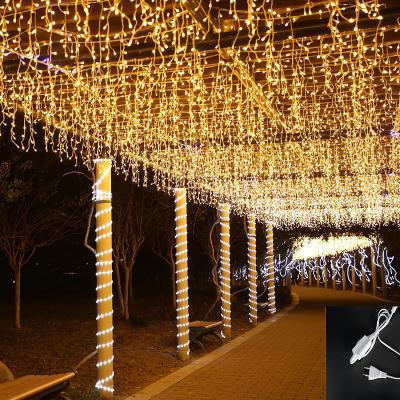 China Romantic Wedding Bar Festival Decorative Lights Beautiful LED Ice Curtain Strip Waterfall Room Light for sale