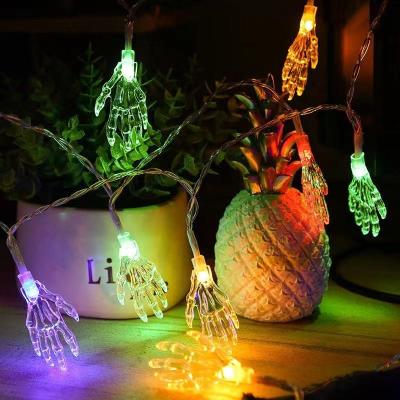 China Halloween Hand New Arrival Skeleton Shape Indoor&Outdoor Horrific Led String Light Halloween Decoration 10 Led String Lights for sale