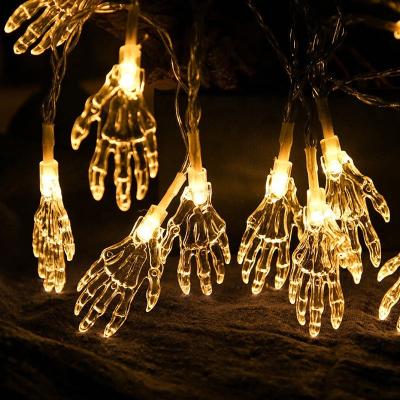 China New Product Hand Skeleton Shape Indoor&Outdoor Horrific Led String Light Halloween Decoration 10 Led String Lights for sale