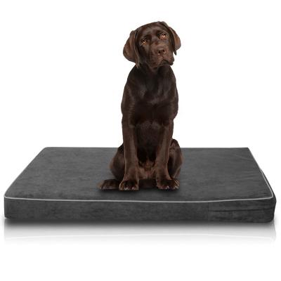 China Cooling Good Quality Luxury Memory Foam Dog Bed Mattress With Removable Cover for sale