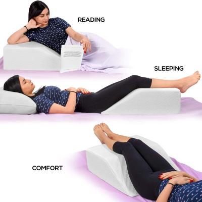 China Anti-Static Elevation Memory Foam Leg Pillow with Removable and Washable Cover - Elevated Pillows for Sleeping, Blood Circulation for sale