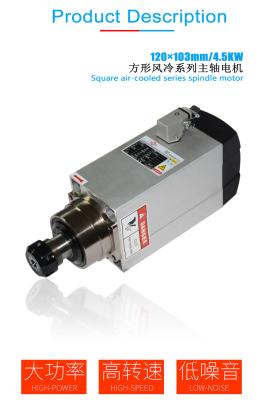 China New type DRILL type engraving machine accessories Changsheng brand air-cooled square spindle motor output power motor for sale