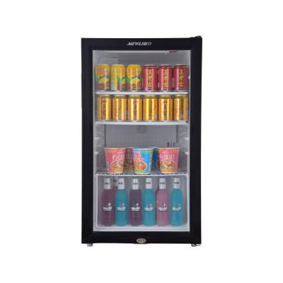 China Single-temperature Factory Price Soft Drink Display Bull Red Glass Door Mini Bar Fridge Refrigerator for sale