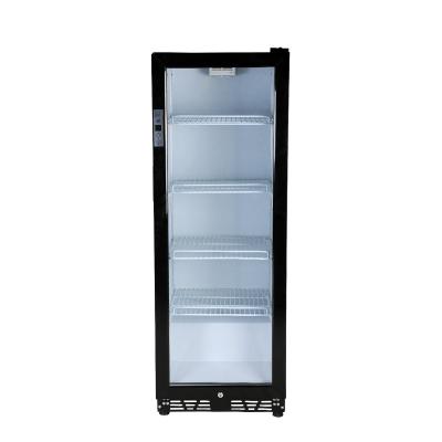 China GS-148W 148L 130w Single-temperature Drinks Commercial Single Glass Refrigeration Showcase Cooler Upright Door Display Freezer for sale