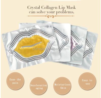 China Anti-wrinkle GMP and ISO certificate factory OEM private label gold collagen lip mask for sale