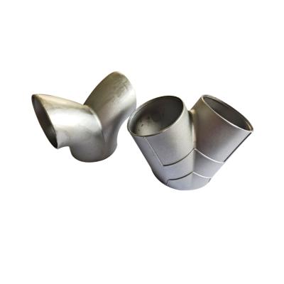 China Industry China Guangdong Non-Standard Stainless Steel Foundry Custom Processing Hardware Automotive Parts Exhaust Pipe Tee for sale