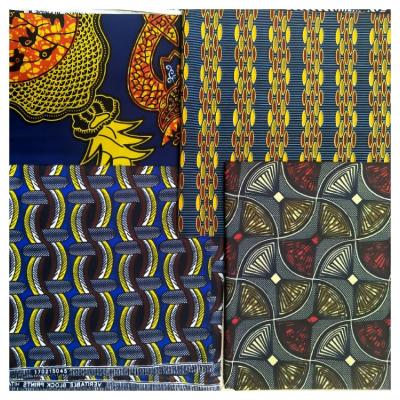 Chine Tissu en brocart de poids moyen Tissu en cire africaine imprimé 100% coton Ankara Design Dress à vendre