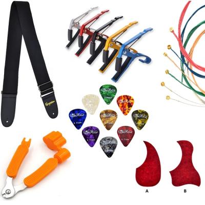 China GUITAR guitar accessories set with guitar picks capo string pickguard and string winder for sale