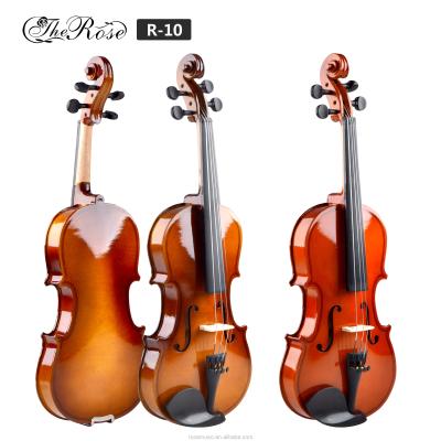 China Wholesale cheap high gloss 1/2 maple 1/4 3/4 4/4 violin for sale with free case bow rosin for sale