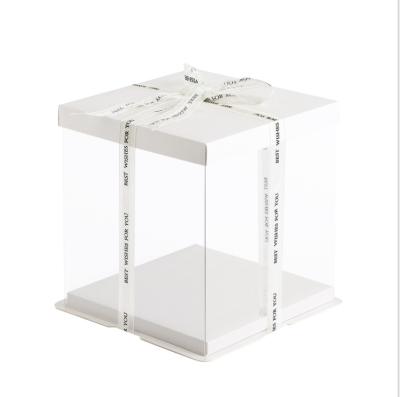 China PET Manufacturers Supply Wholesale Plastic Packaging Transparent Birthday Cake Box for sale