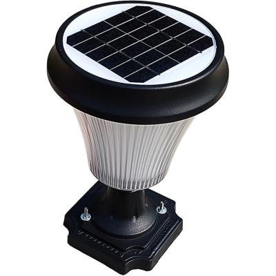 China 200 Lumens High Quality Die Casting Solar Pathway Round Shape Fence Post Pillar Light for sale