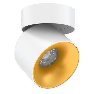 China Modern cob surface mounted downlight 360 degree 5cct adjustable selectable surface mount led spotlight for sale