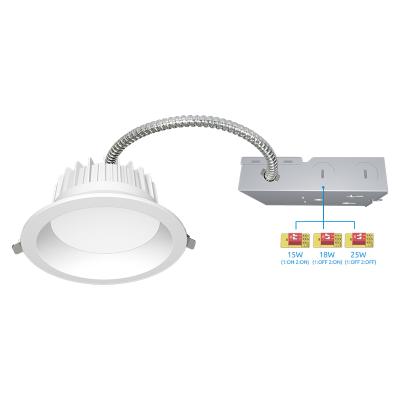 China 6 Inch Modern SMD 15W/18W/25W Commercial Lighting Selectable SMD Downlights for sale