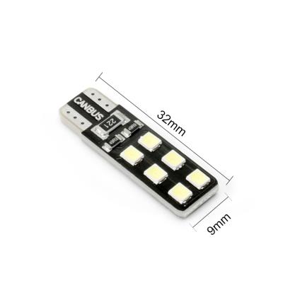 China Best quality 194 168 2825 175 W5W T10-2835-2SMD-Ceramic led light car accessories interior car led light bar T10-2835 12SMD for sale