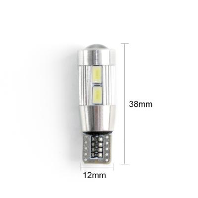 China Width 194 W5W 5630 10SMD Automotive Led T10 Car Light Canbus Led Car Bulb Led Interior Led Bulb Car Light T10 for sale