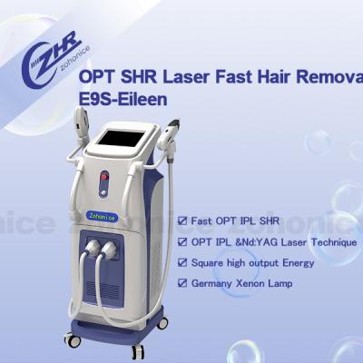 China Anti Hair Removal 2 in 1 ND Yag Q Switch Tattoo Remover Laser Eilght Laser OPT SHR Professional Quick IPL Hair Removal Machine for sale